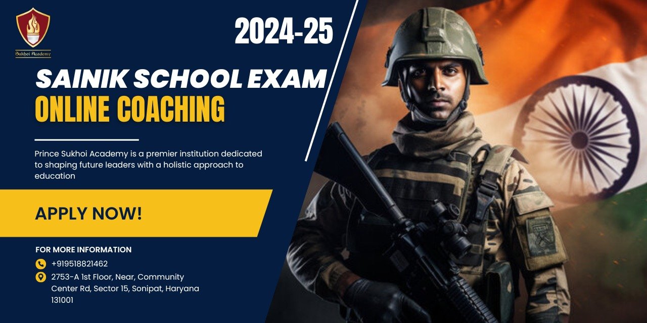 Sainik School Exam online Coaching 2024-25 in Haryana